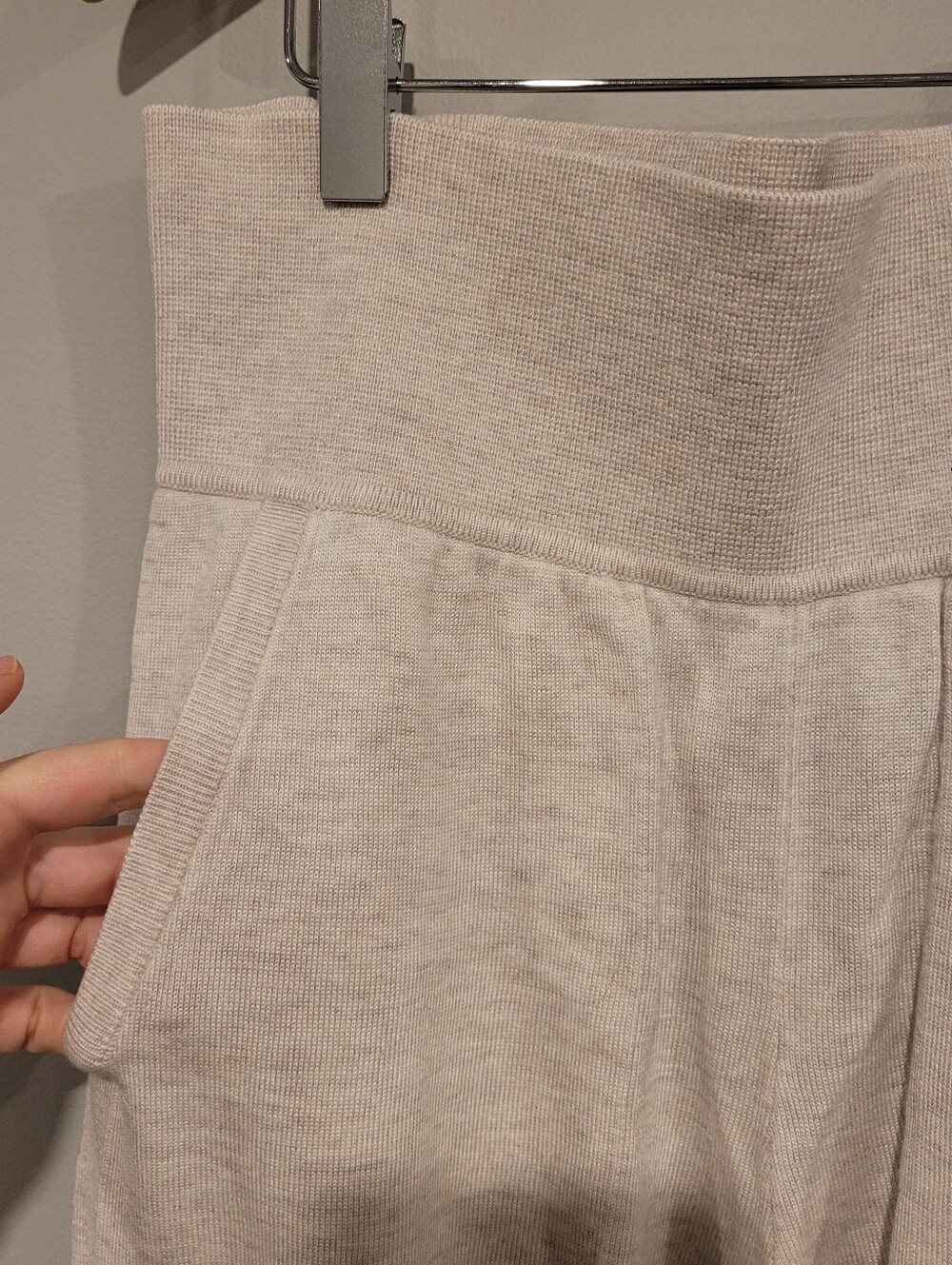 Athleta Daydream Sweater Sleep Joggers Heathered Oatmeal Size Small Petite - Picture 3 of 10